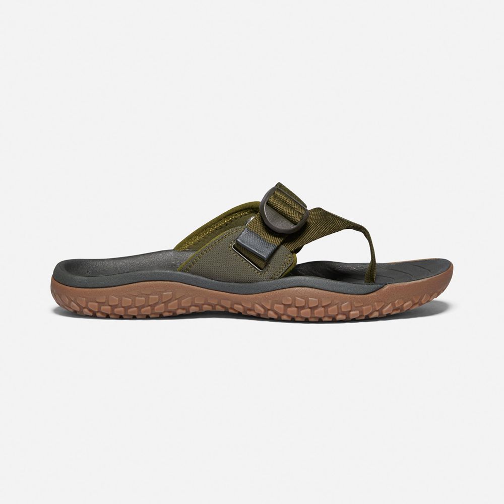 Keen Parmak Arası Terlik Erkek Koyu Zeytin Yeşili - Solr Toe Post Sandal - Türkiye OCLT01698